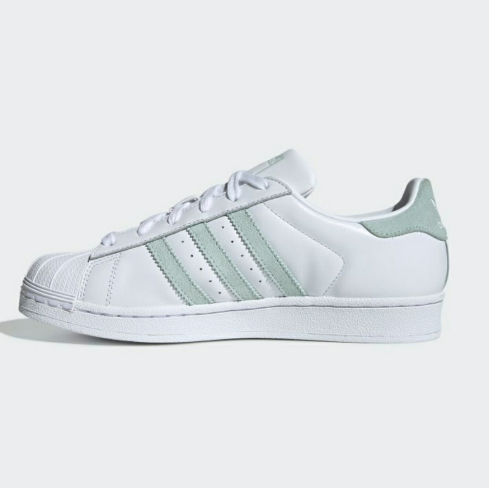 Adidas Superstar Vapor Green Stripes Women's Shoes - Picture 10 of 12